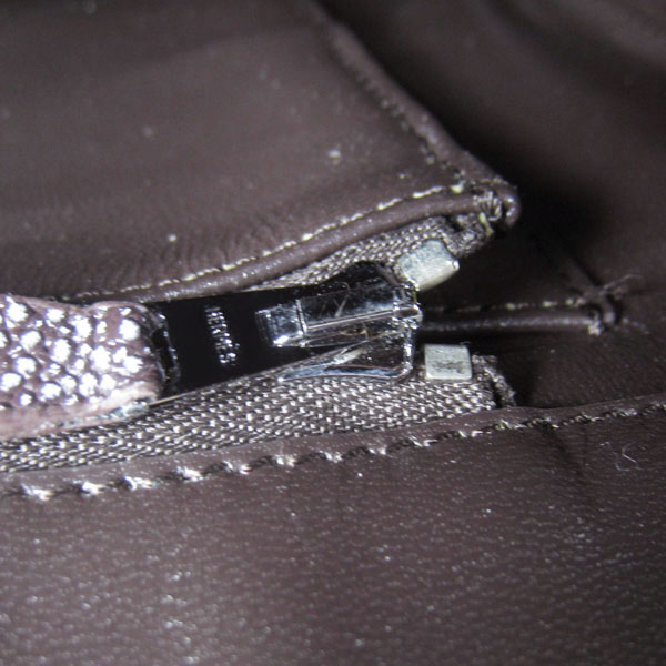 High Quality Fake Hermes Birkin 35CM Pearl Veins Leather Bag Dark Coffee 6089